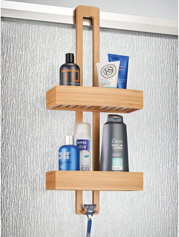 Mdesign Étagère De Douche Sans Perçage – Support De serapportantà Étagère De Douche À Suspendre