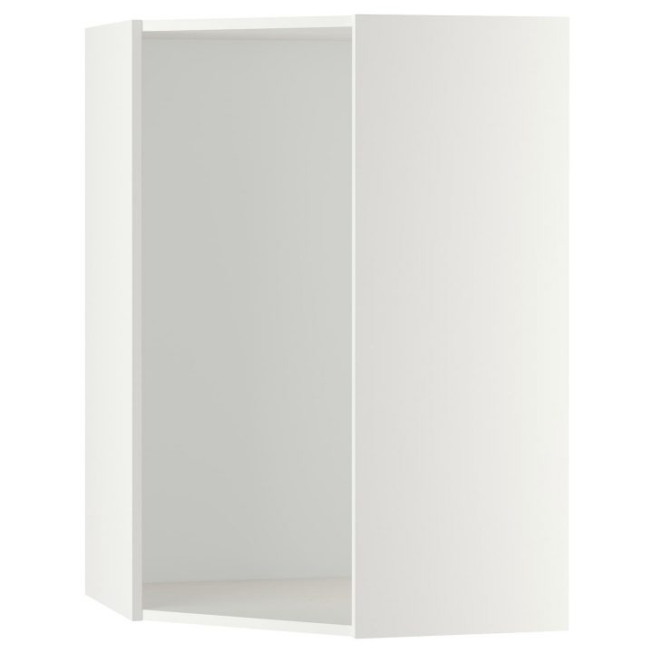 Metod Corner Wall Cabinet Frame – White 68X68X80 Cm intérieur Ikea Meuble Case