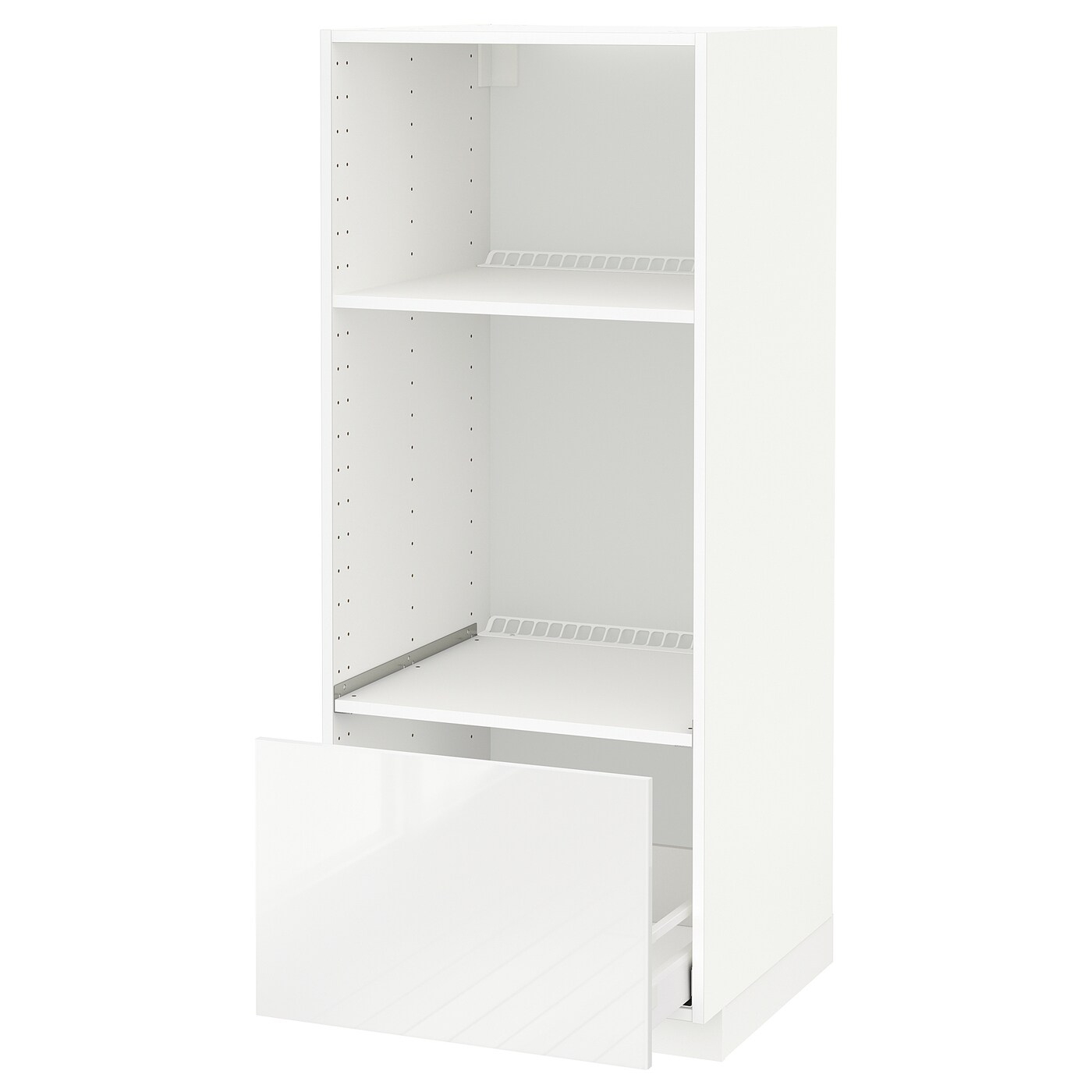 Metod / Maximera Hs F Ofen/mikro Mit Schubl - Weiß, Ringhult Weiß 60X60X140  Cm dedans Ikea Meuble Case