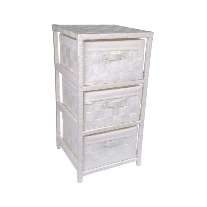 Meuble À 3 Tiroirs En Papier Tressé à Meuble A Papier