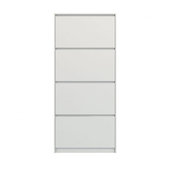 Meuble À Chaussures 4Abattants Best Lak Blanc | Meuble avec Meubles À Chaussures But