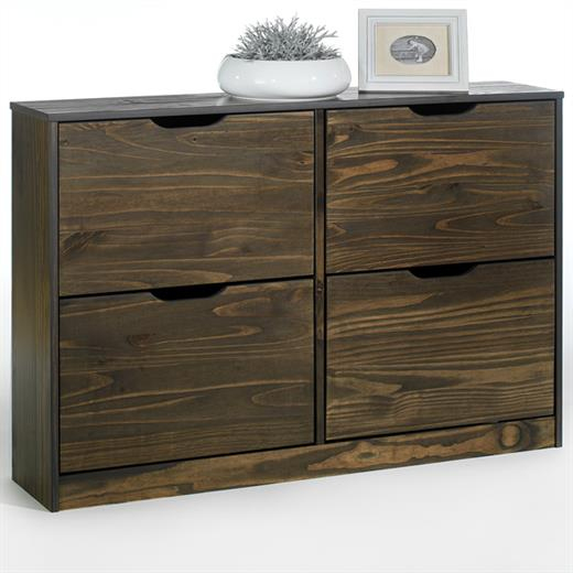 Meuble À Chaussures Armoire 2 X 2 Abattants Pin Massif dedans Mobil Meubles Fr Meuble À Chaussures Armoire 2 X 2 Abattants Pin Massif dedans Mobil Meubles Fr