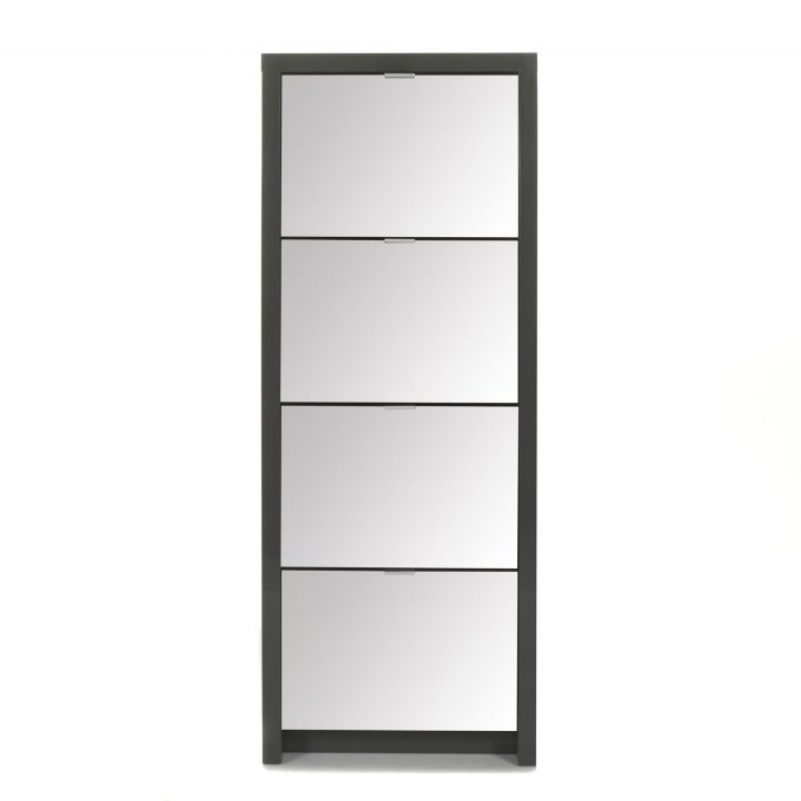 Meuble À Chaussures Vitré Et Gris Gris Anthracite – Miror concernant Meuble A Chaussure Alinea Meuble À Chaussures Vitré Et Gris Gris Anthracite – Miror concernant Meuble A Chaussure Alinea