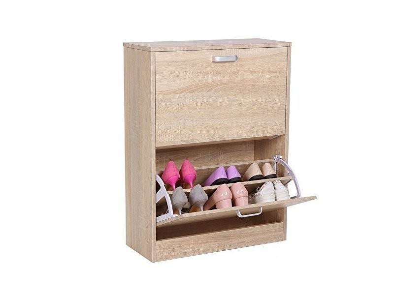 Meuble Armoire À Chaussures En Bois Avec Abattants Lbc602H concernant Meuble A Chaussure Conforama