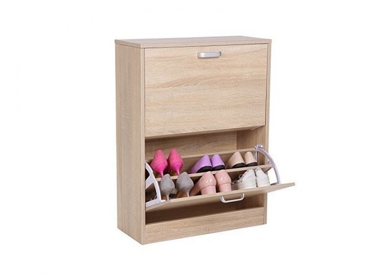 Meuble Armoire À Chaussures En Bois Avec Abattants Lbc602H dedans Meuble Chaussure Conforama