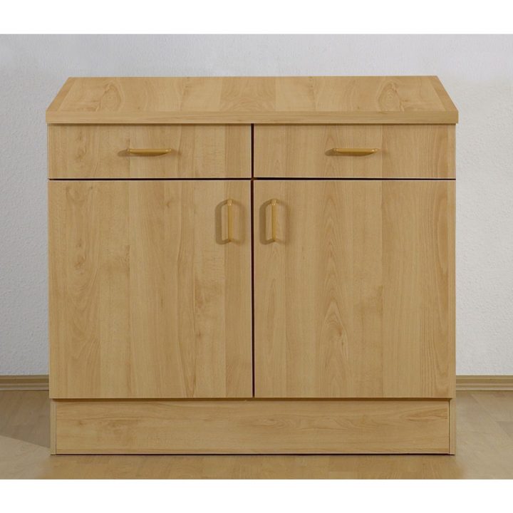 Meuble Bas 2 Portes 2 Tiroirs Pas Cher – Comforium intérieur Meuble Bas