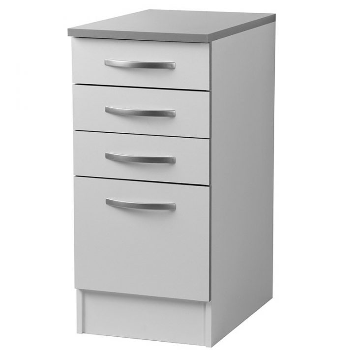 Meuble Bas 4 Tiroirs 40Cm "Smarty" Blanc destiné Meuble Bas