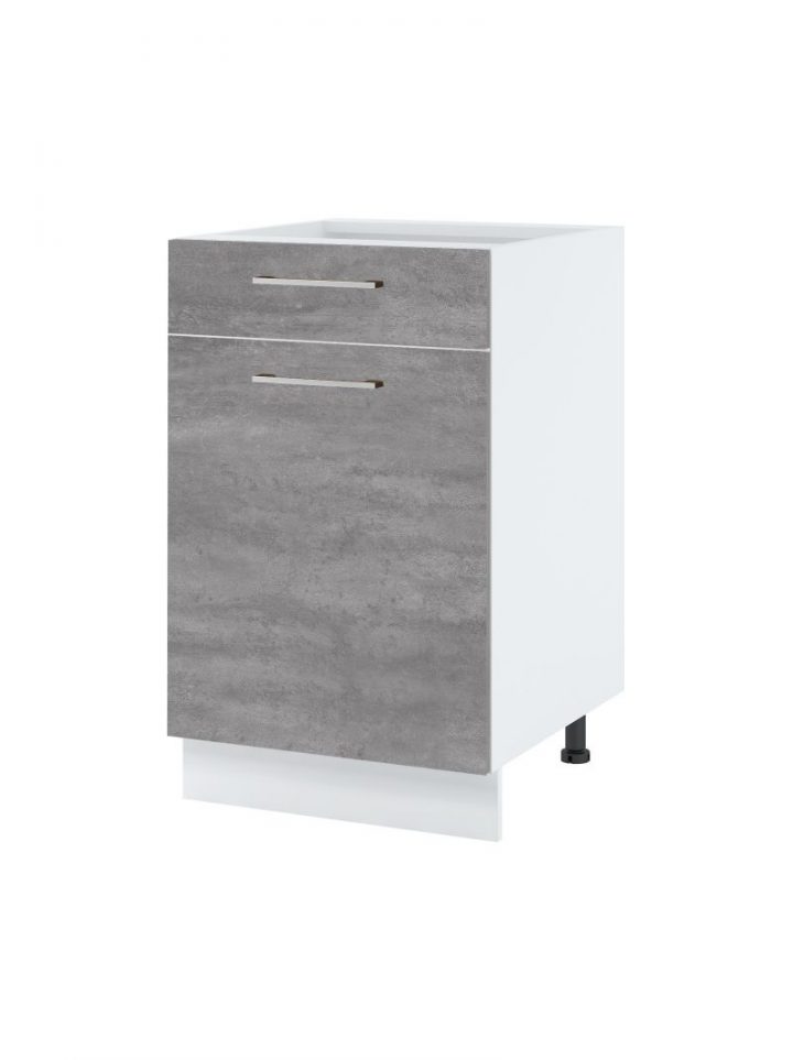 Meuble Bas De Cuisine – 1 Porte + 1 Tiroir, L 60 Cm dedans Meuble Bas A Tiroir