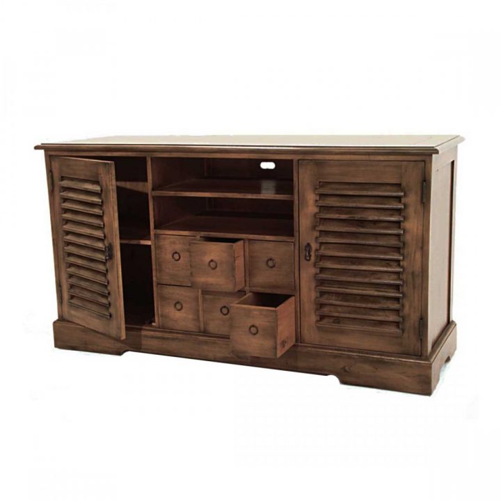 Meuble Buffet Tv-Vidéo En Bois destiné Meuble Tele Haut Meuble Buffet Tv-Vidéo En Bois destiné Meuble Tele Haut