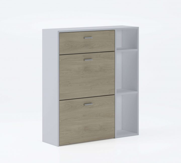 Meuble Chaussures Wind Blanc Et Puccini concernant Meuble Chaussures But