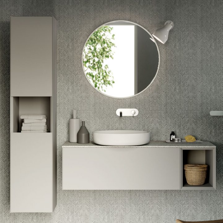 Meuble Colonne De Salle De Bain – Compact Living – Rexa dedans Salle De Bain Compacte