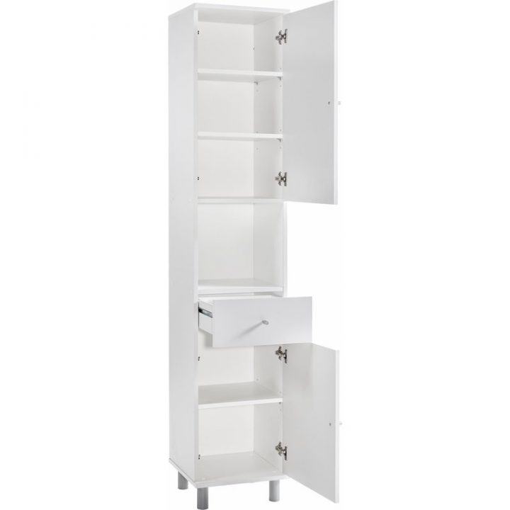 Meuble Colonne Salle De Bain 2 Portes, 1 Niche, 1 Tiroir à Colonne Salle De Bain