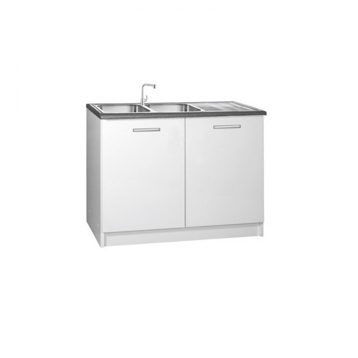 Meuble Cuisine Bas Sous-Évier 2 Portes 120Cm Tara Petit Prix encequiconcerne Meuble Sous-Évier 120 Brico Dépôt