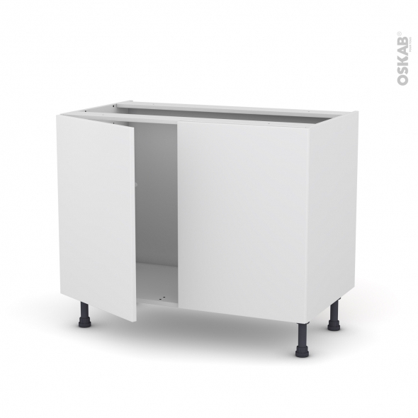 Meuble De Cuisine Sous Évier Ginko Blanc 2 Portes L100 X avec Meuble Sous Évier 100 Cm But