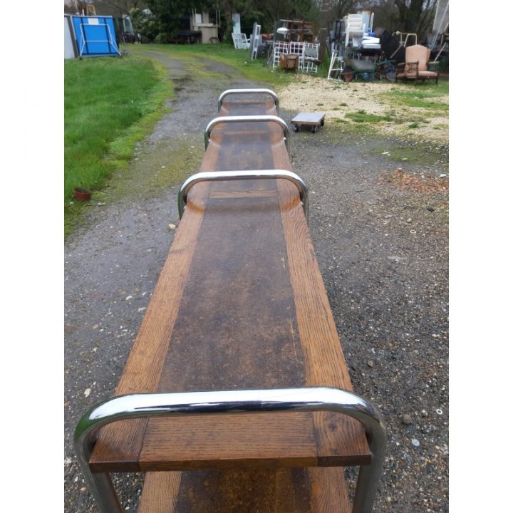 Meuble De Magasin Mercerie Chéne Et Chrome concernant Magasin De Meuble Caen