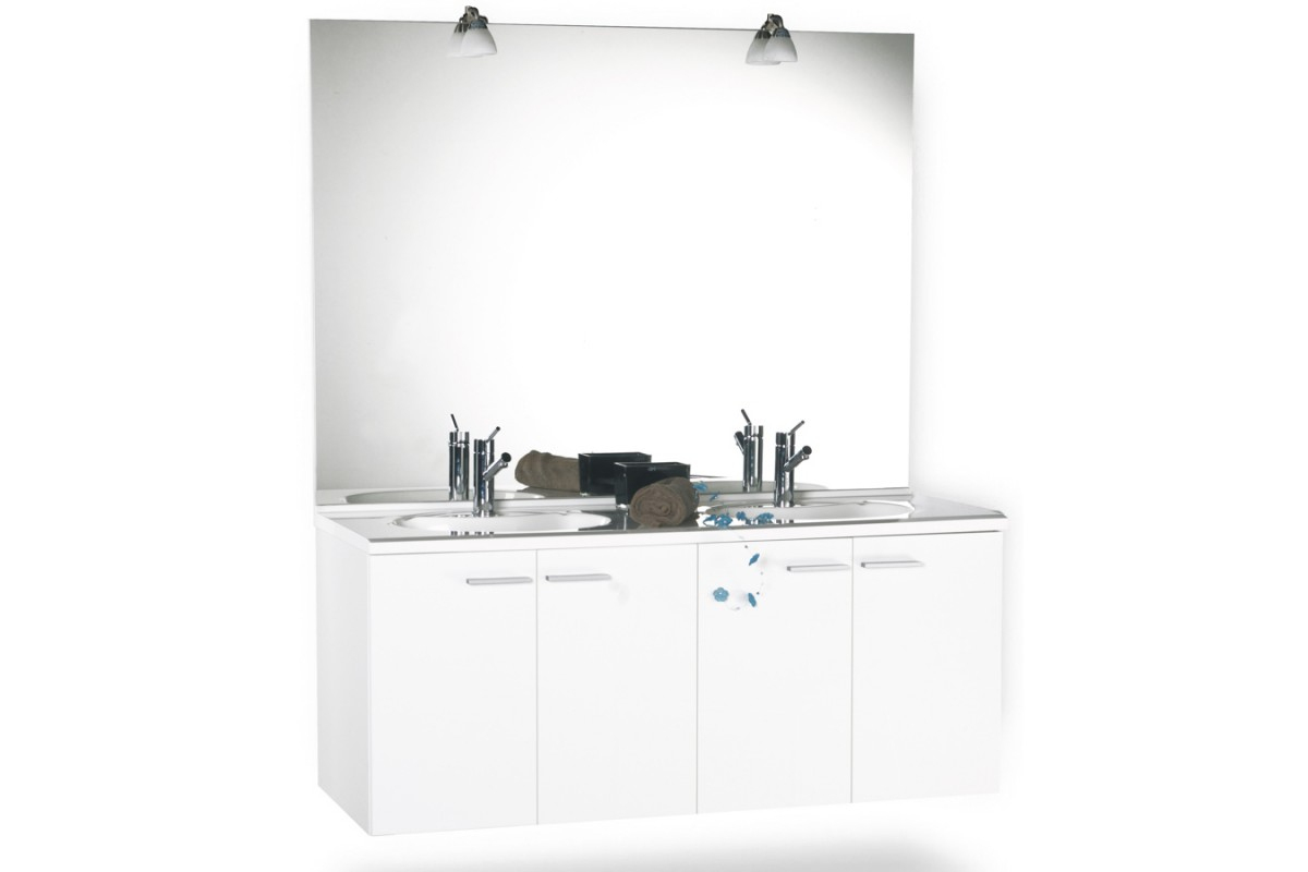Meuble De Salle De Bain 140 Milano dedans Meuble Salle De Bain 120 Cm Simple Vasque