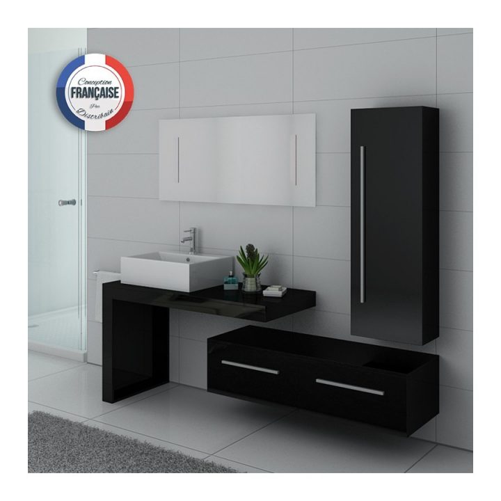 Meuble De Salle De Bain Avec Vasque À Poser, Meuble Vasque 110 Cm Dis9250N  | Salledebain encequiconcerne Meuble Salle De Bain 110 Cm