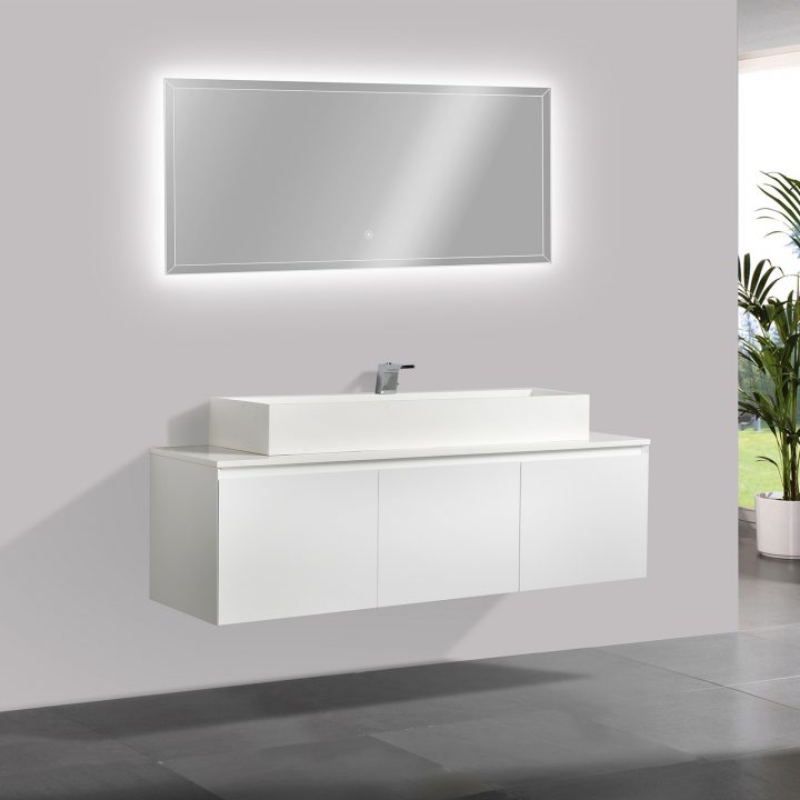 Meuble De Salle De Bain Luna 1600 Blanc Mat Avec Plan Vasque avec Meuble Salle De Bain 110 Cm Meuble De Salle De Bain Luna 1600 Blanc Mat Avec Plan Vasque avec Meuble Salle De Bain 110 Cm