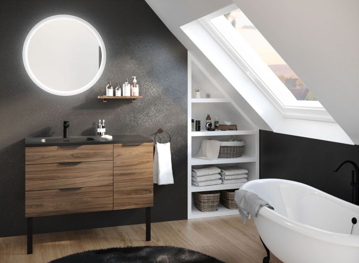 Meuble De Salle De Bain Mythic – Vente Et Pose En Moselle tout Meuble Salle De Bain À Poser Au Sol