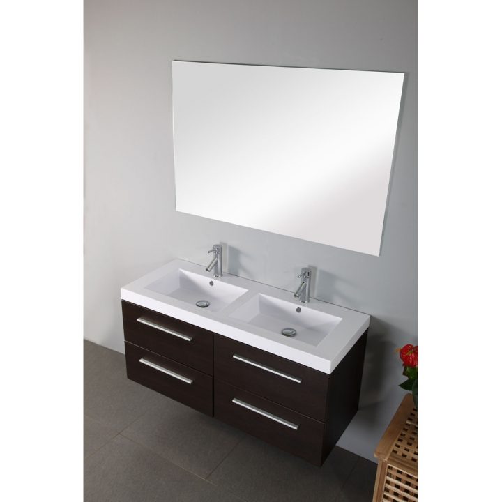 Meuble De Salle De Bain Pacific 120 Wengé destiné Meuble Salle De Bain Wengé