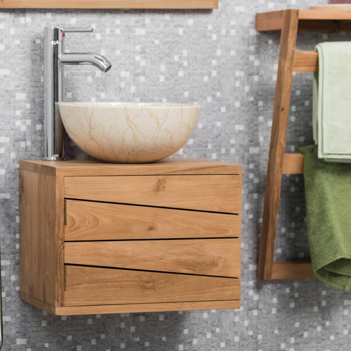 Meuble De Salle De Bain Suspendu En Teck Cosy 40Cm intérieur Meuble Salle De Bain Pas Chere Meuble De Salle De Bain Suspendu En Teck Cosy 40Cm intérieur Meuble Salle De Bain Pas Chere