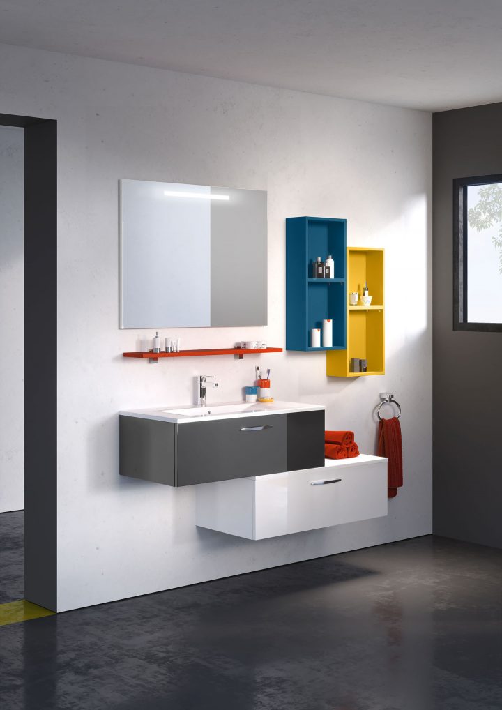 Meuble De Salle De Bain Swing – Vente Et Pose En Moselle intérieur Meuble Salle De Bain Décalé