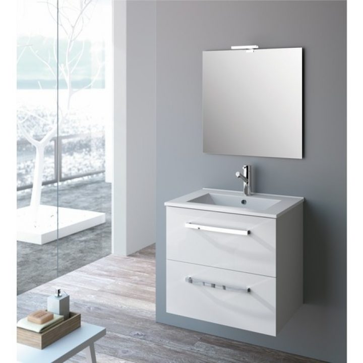 Meuble De Salle De Bains – Blanc/ Ou Chêne – Studio Kit Comfort Cygnus Bath Sur Bricozor concernant Meuble Salle De Bain Blanc Laqué Brillant Meuble De Salle De Bains – Blanc/ Ou Chêne – Studio Kit Comfort Cygnus Bath Sur Bricozor concernant Meuble Salle De Bain Blanc Laqué Brillant
