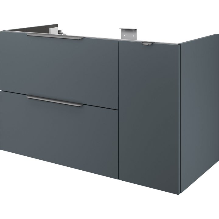 Meuble De Salle De Bains L.105 X H.64 X P.48 Cm, Gris à Pictogramme Salle De Bain Meuble De Salle De Bains L.105 X H.64 X P.48 Cm, Gris à Pictogramme Salle De Bain