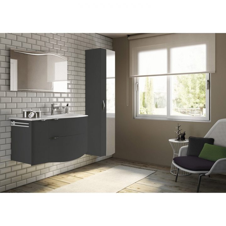 Meuble De Salle De Bains Plus De 120, Noir, Elegance serapportantà Meuble Salle De Bain Leroy Merlin Meuble De Salle De Bains Plus De 120, Noir, Elegance serapportantà Meuble Salle De Bain Leroy Merlin