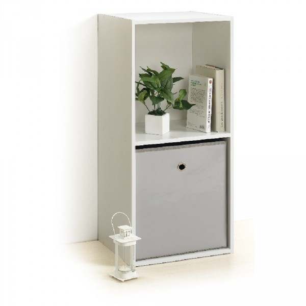 Meuble Déco Rangement 2 Cases Blanc – Rangement – Mobilier avec Meuble Case