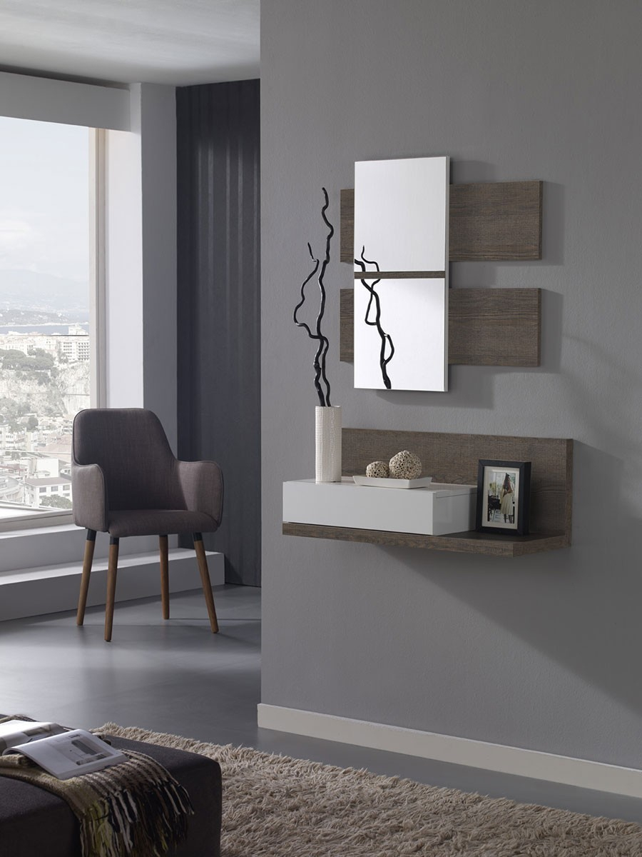 Meuble D'entrée Avec Miroir Contemporain Ingres destiné Meuble Pour Une Entrée