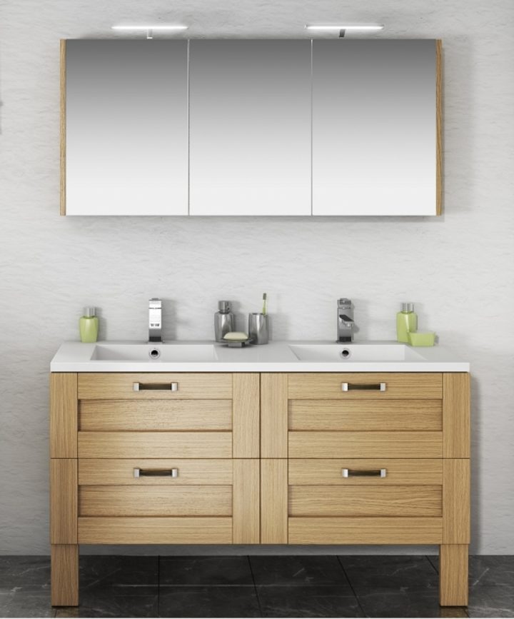 Meuble Double Vasque 140 Cm Cosy Baltique Naturel Avec Armoire Déco pour Meuble Double Vasque 140 Cm Meuble Double Vasque 140 Cm Cosy Baltique Naturel Avec Armoire Déco pour Meuble Double Vasque 140 Cm