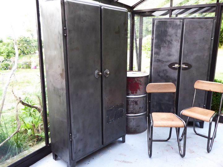 Meuble En Métal Années 50 Armoire De Cuisine à Meuble En Metal