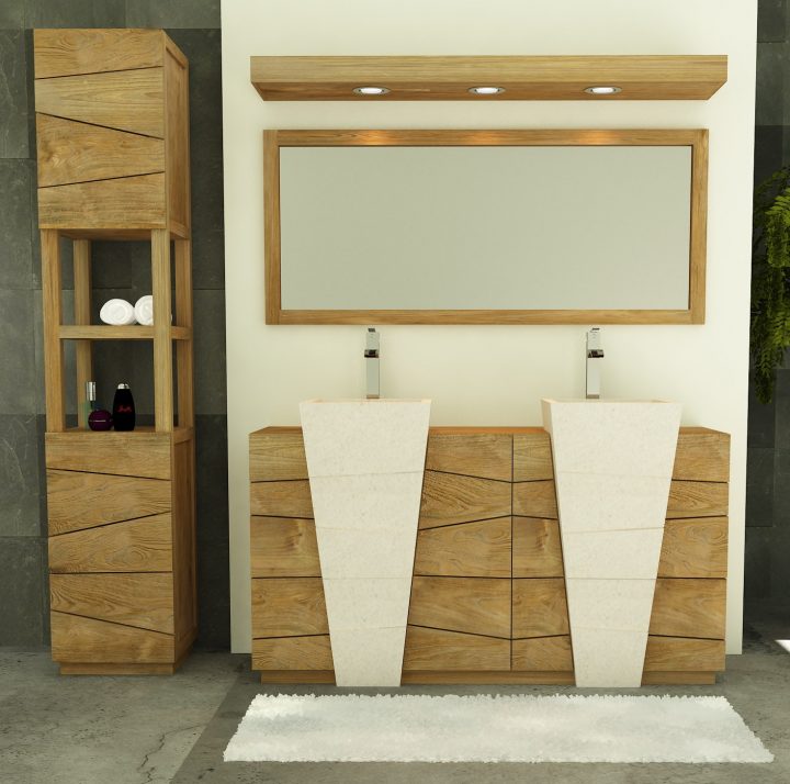 Meuble En Teck Massif Et Accessoire Pour La Salle De Bain à Meuble D Appoint Salle De Bain Meuble En Teck Massif Et Accessoire Pour La Salle De Bain à Meuble D Appoint Salle De Bain