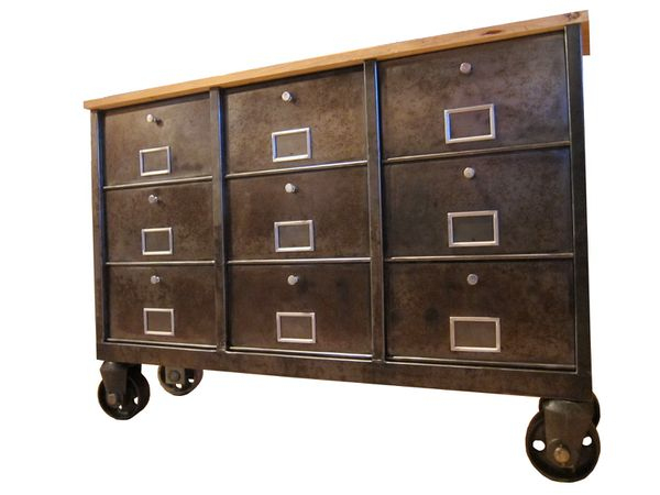 Meuble Metal Sur Roulettes concernant Meuble Metal