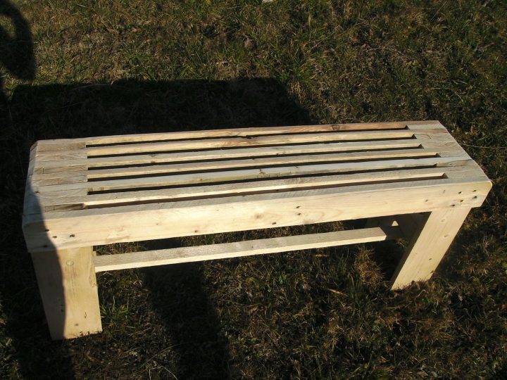 Meuble Palette – Banc | Banc Jardin avec Table De Jardin En Bois Avec Banc Integre