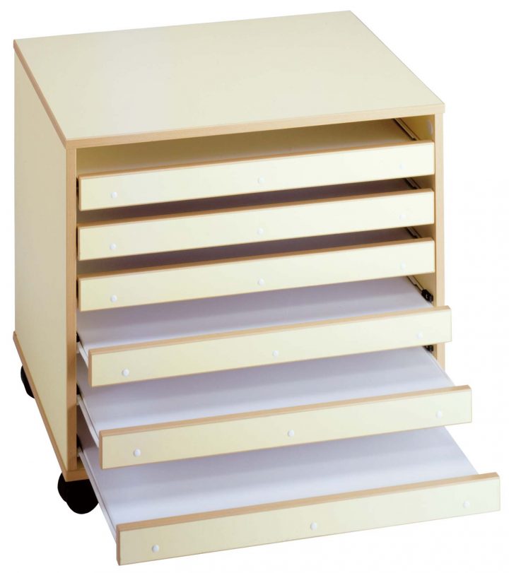 Meuble Papier Dessin 6 Tiroirs – Mobilier Goz dedans Meuble A Papier