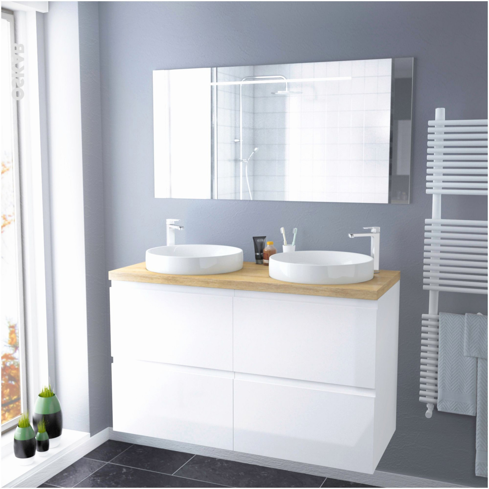 Meuble Salle De Bain 100 Cm Vasque 120 Cm 2 Robinets Prime dedans Vasque 100 Cm 2 Robinets