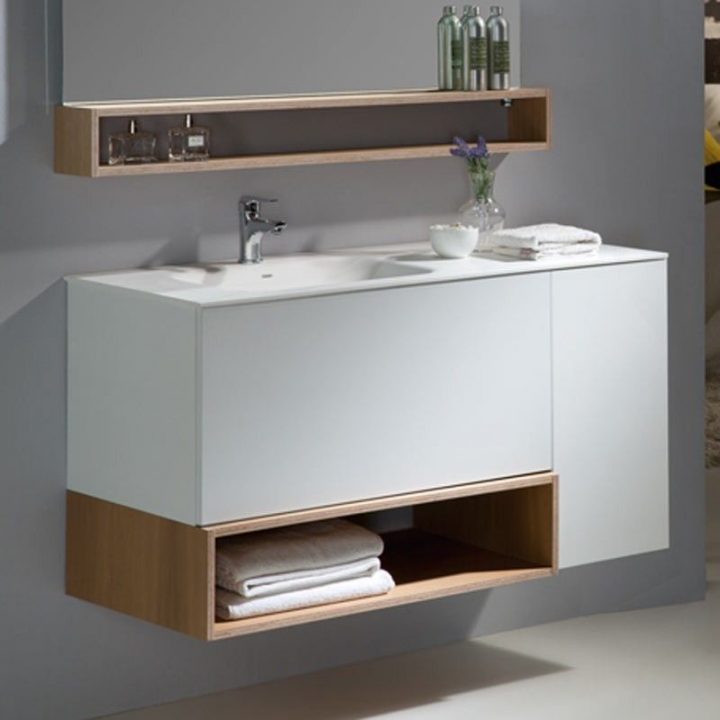 Meuble Salle De Bain 110 Cm, 2 Tiroirs, 1 Porte, Boxy pour Meuble Salle De Bain 130 Cm Meuble Salle De Bain 110 Cm, 2 Tiroirs, 1 Porte, Boxy pour Meuble Salle De Bain 130 Cm