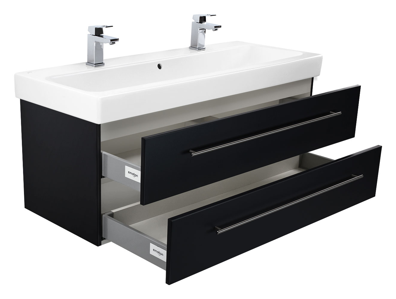 Meuble Salle De Bain Avec Vasque Geberit Icon 120 Noir Satiné intérieur Meuble Salle De Bain 120 Cm Simple Vasque