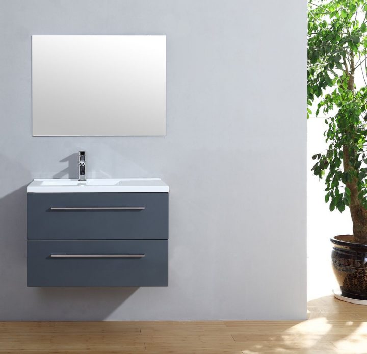 Meuble Salle De Bain Cascade 80 Gris | Bricomarché encequiconcerne Meuble Salle De Bain Bricomarché