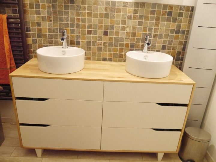 Meuble Salle De Bain Double Vasque | Diy Bathroom serapportantà Ikea Salle De Bains
