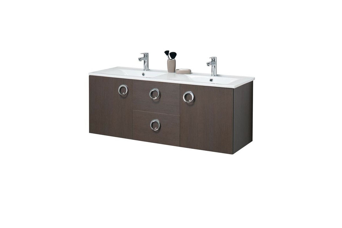 Meuble Salle De Bain Kyno 120 Double Vasque destiné Meuble Salle De Bain 120 Cm Simple Vasque