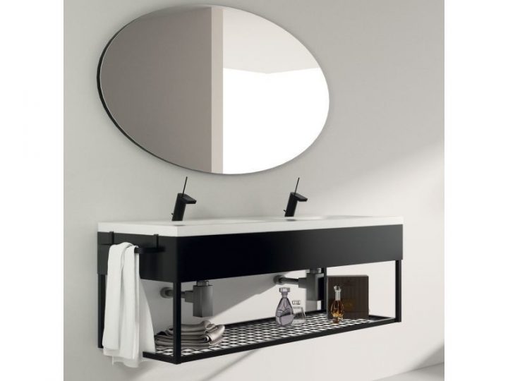 Meuble Salle De Bain Suspendu 120 Cm + Double Vasque avec Meuble Salle De Bain Metal Meuble Salle De Bain Suspendu 120 Cm + Double Vasque avec Meuble Salle De Bain Metal