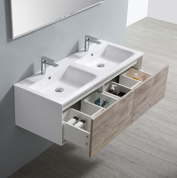 Meuble Salle De Bain Suspendu Drek 2 Grands Tiroirs 120 Cm à Meuble Salle De Bain 130 Cm Meuble Salle De Bain Suspendu Drek 2 Grands Tiroirs 120 Cm à Meuble Salle De Bain 130 Cm