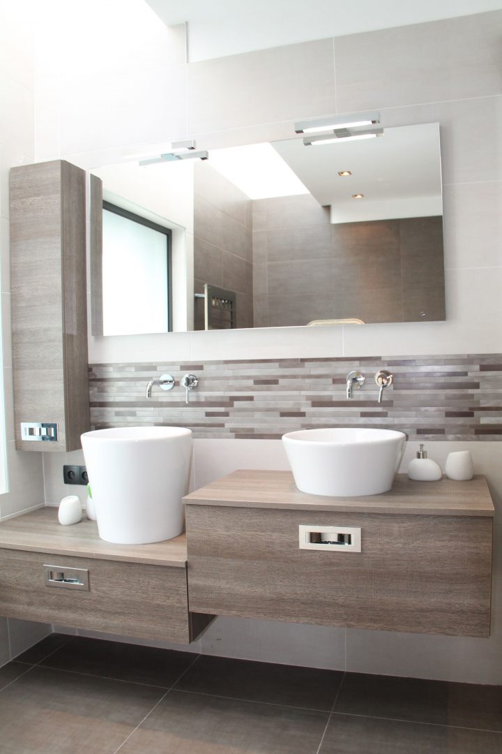 Meuble Salle De Bain Vasque A Poser | Meuble Salle De Bain serapportantà Meuble Salle De Bain Décalé