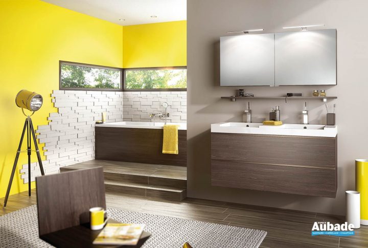 Meuble Salle De Bains Delpha Studio Nc120Dd | Espace Aubade à Meuble Salle De Bain Wengé