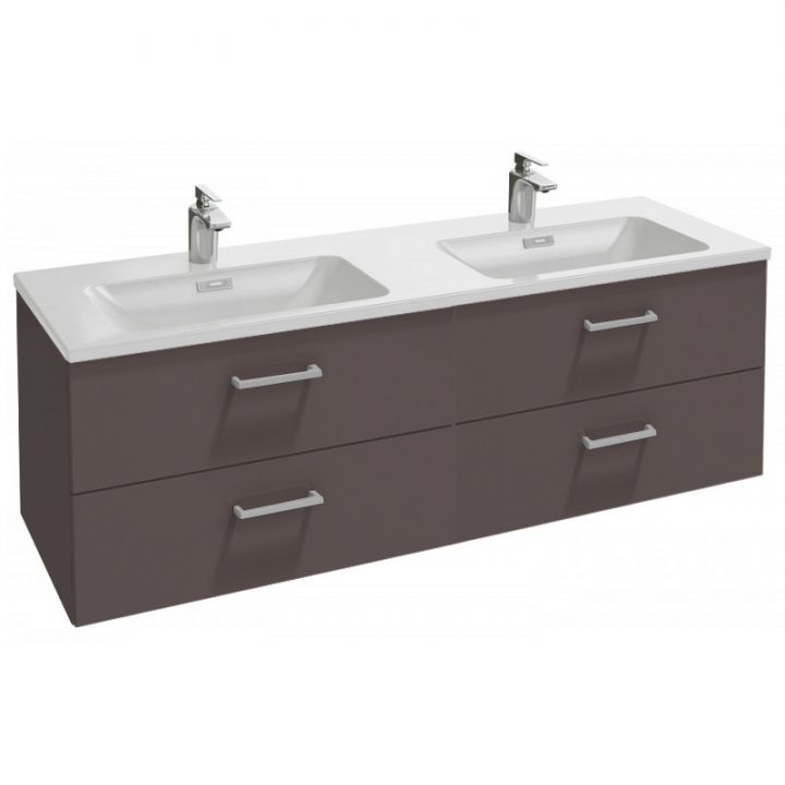 Meuble Sous Plan-Vasque Vox 140Cm 4 Tiroirs Laque concernant Plan Vasque 140