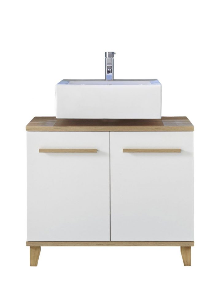 Meuble Sous Vasque 80 Cm Palaos Scandinave Imitation Chêne tout But Meuble De Salle De Bain