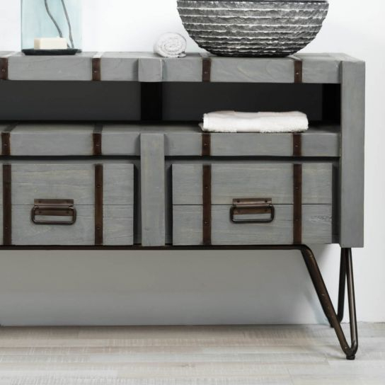 Meuble Sous Vasque (Double Vasque) En Bois (Mindi) Massif intérieur Meuble Salle De Bain Metal Meuble Sous Vasque (Double Vasque) En Bois (Mindi) Massif intérieur Meuble Salle De Bain Metal